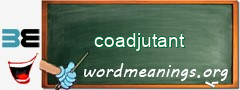 WordMeaning blackboard for coadjutant